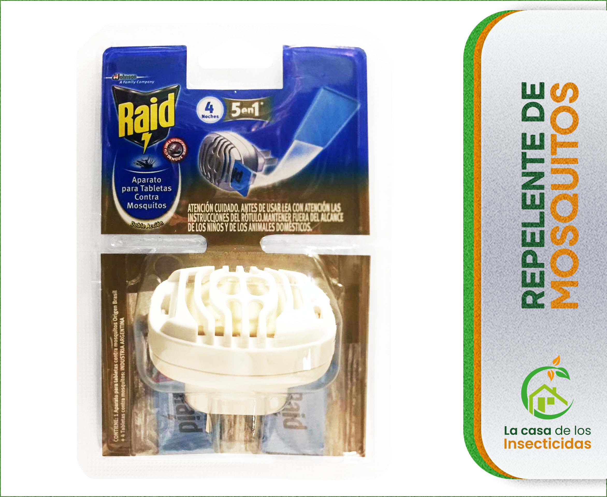 Aparato Raid para tabletas contra mosquitos sin cable